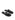 Women's black leather flat thongs 