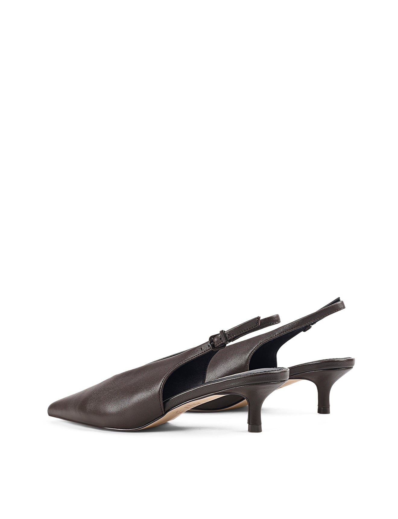 Fly Point Toe Slingbacks - Chocolate Brown Leather – Siren Shoes