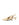 Women's custard yellow leather point toe slingback pumps 