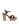 Brown platform sandal with cork wedge sole on a white background