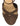 Brown suede sandal with criss-cross straps on a white background