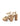 Women's yellow custard leather platform sandals with cork sole