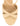 Women's yellow custard leather platform sandals with cork sole