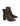 Chocolate brown suede ankle sock boot with a pointed toe shape