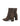 Chocolate brown suede ankle sock boot with a pointed toe shape