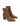 Brown suede ankle sock boot with a pointed toe shape