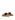 Women's brown tan leather footbed slide with puffy vamp upper