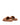 Women's brown tan leather footbed slide with puffy vamp upper