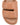 Women's brown tan leather footbed slide with puffy vamp upper