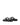 Women's black leather strappy footbed slides