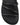 Women's black leather strappy footbed slides