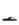 Women's chocolate brown leather footbed slide thongs with flat sole and gold embellishment
