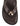 Women's chocolate brown leather footbed slide thongs with flat sole and gold embellishment