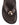 Women's chocolate brown leather footbed slide thongs with flat sole and gold embellishment
