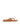 Women's tan leather leather footbed slide thongs with flat sole and gold embellishment
