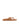 Women's tan leather leather footbed slide thongs with flat sole and gold embellishment