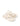 Women's white cream leather sandal with footbed sole and gold accent details