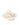 Women's white cream leather sandal with footbed sole and gold accent details