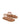 Women's strappy footbed sandal in tan leather