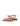 Women's strappy footbed sandal in tan leather
