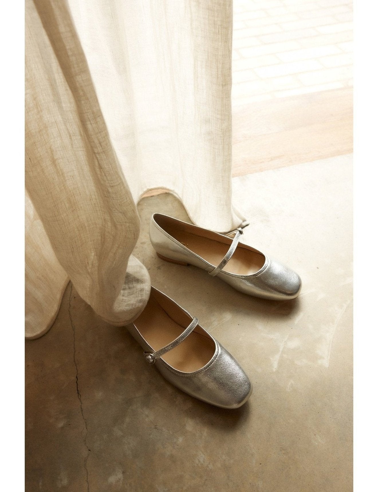 Ballet shoes silver store