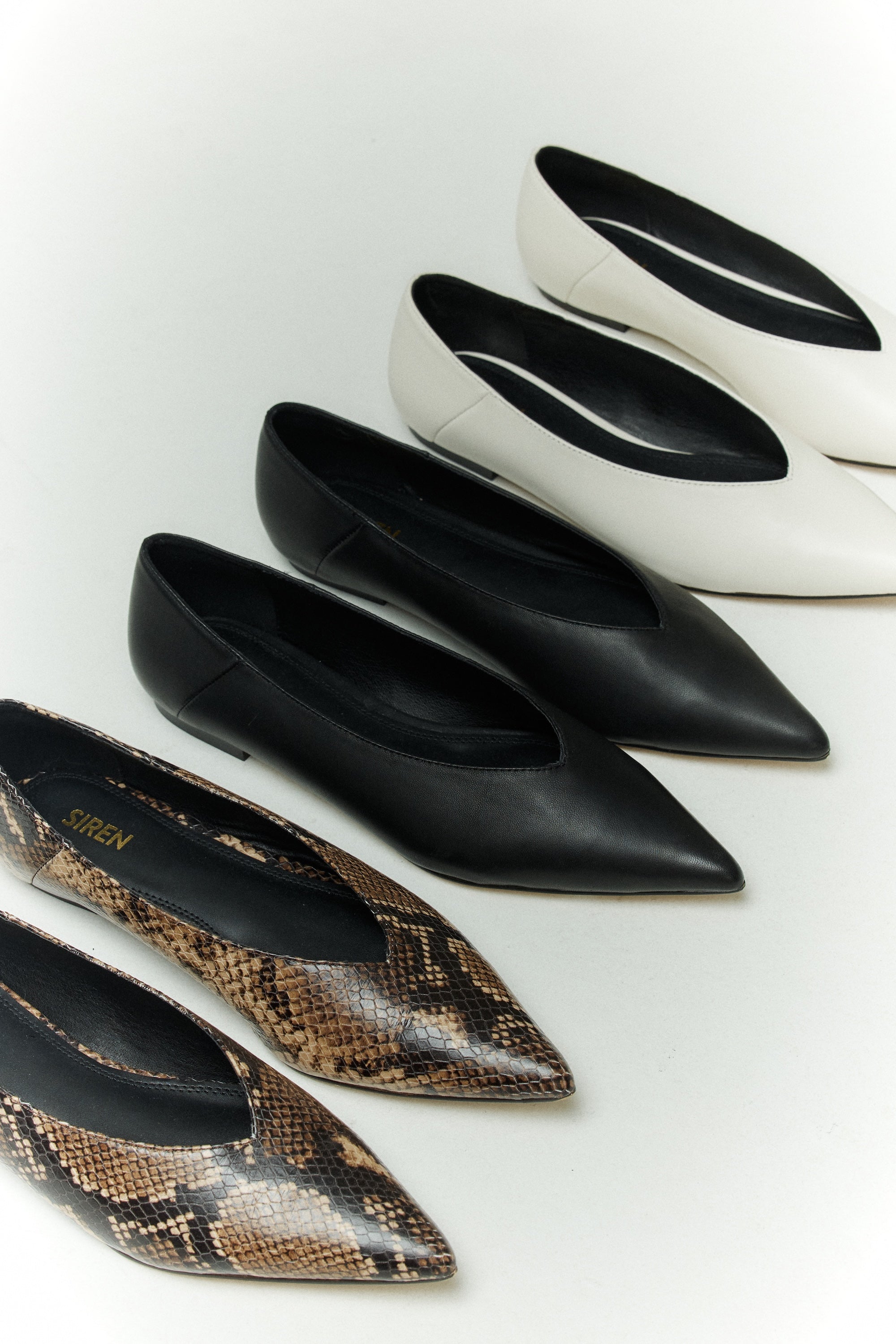 Locke Flat Pumps - Black Leather