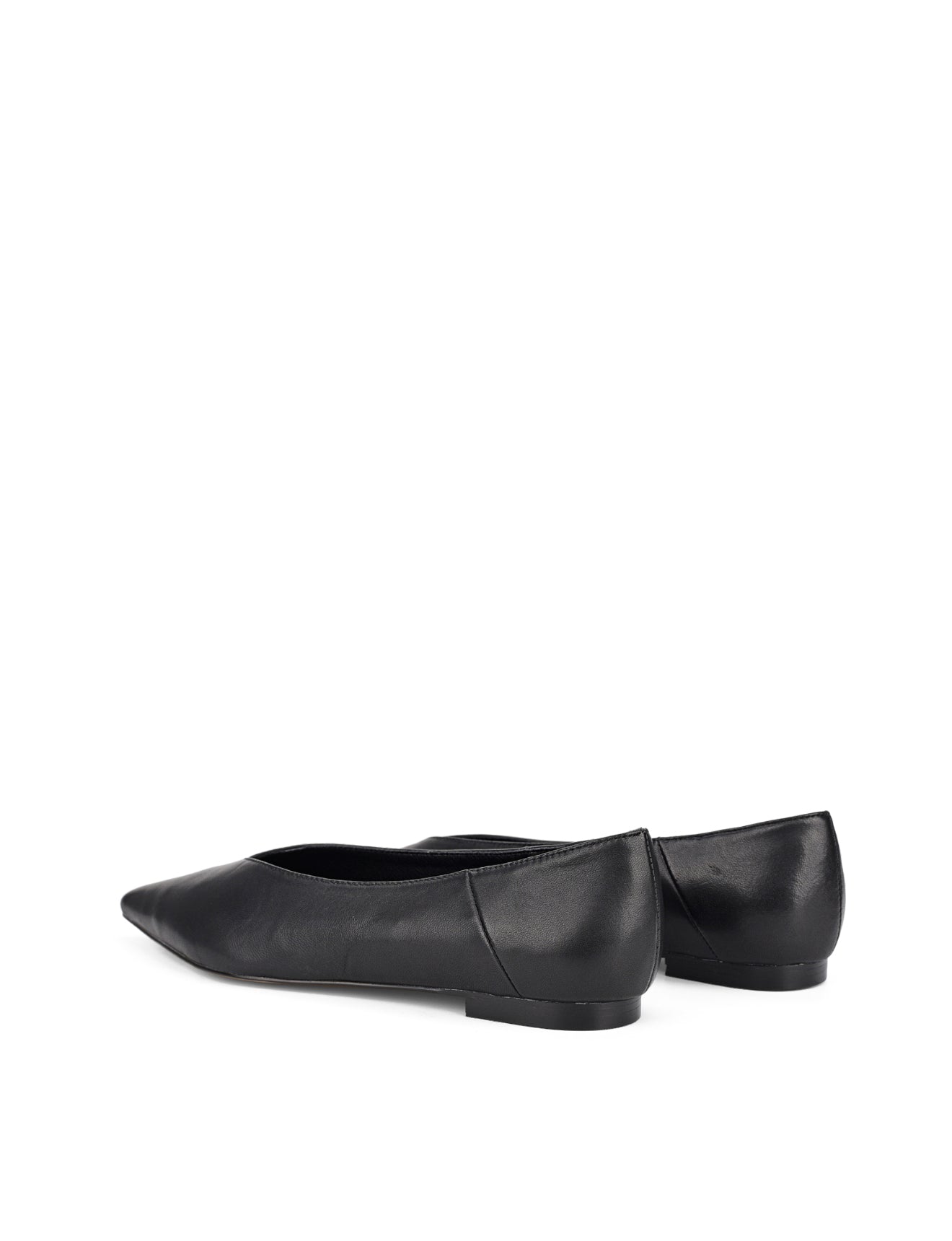 Locke Flat Pumps - Black Leather