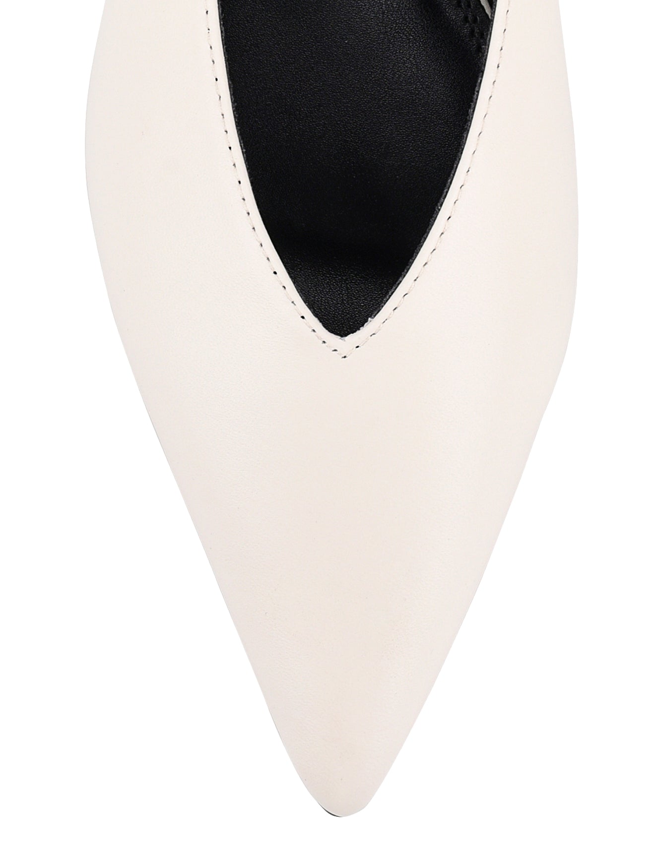 Locke Flat Pumps - Chalk White Leather