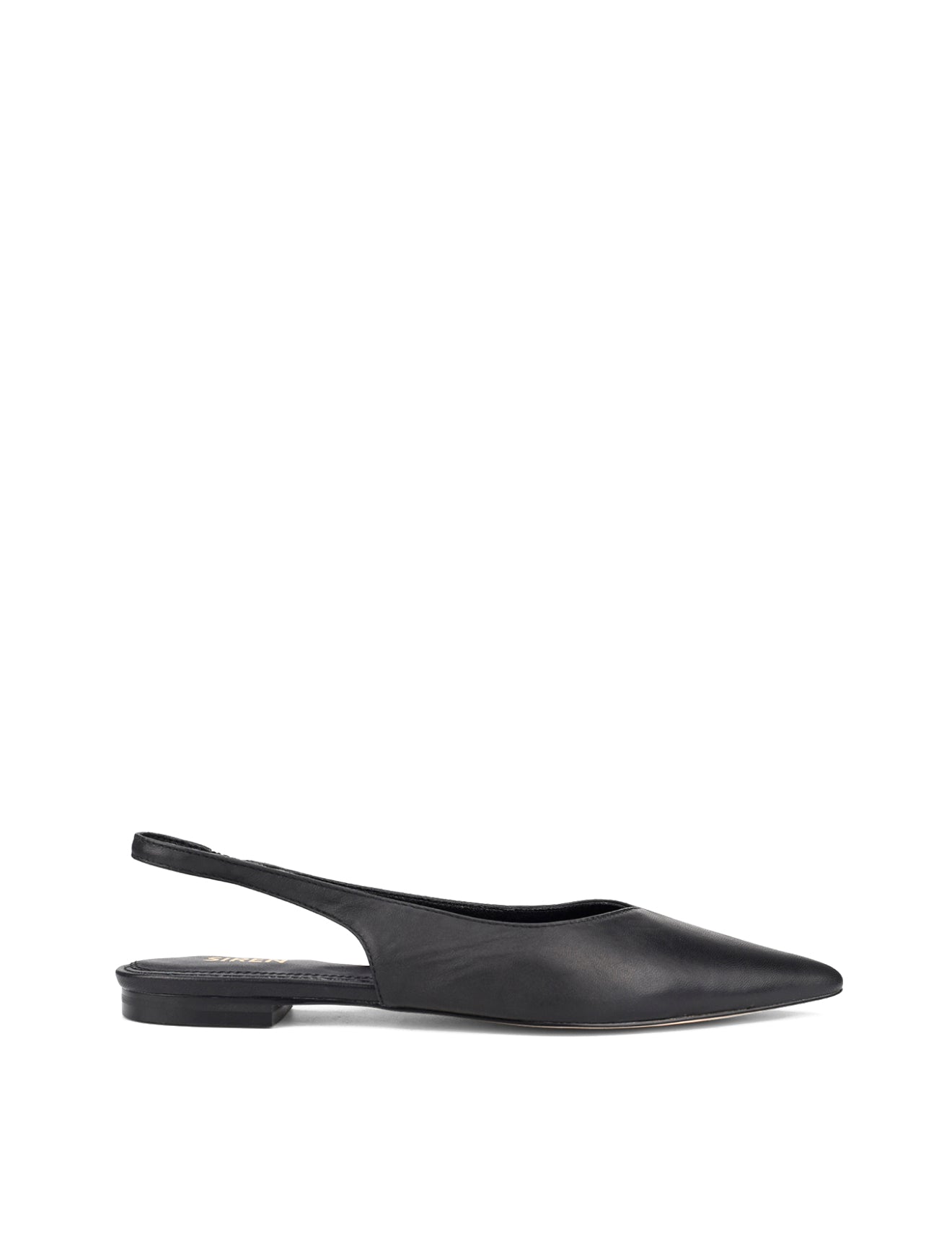 Lorie Slingback Flats - Black Leather