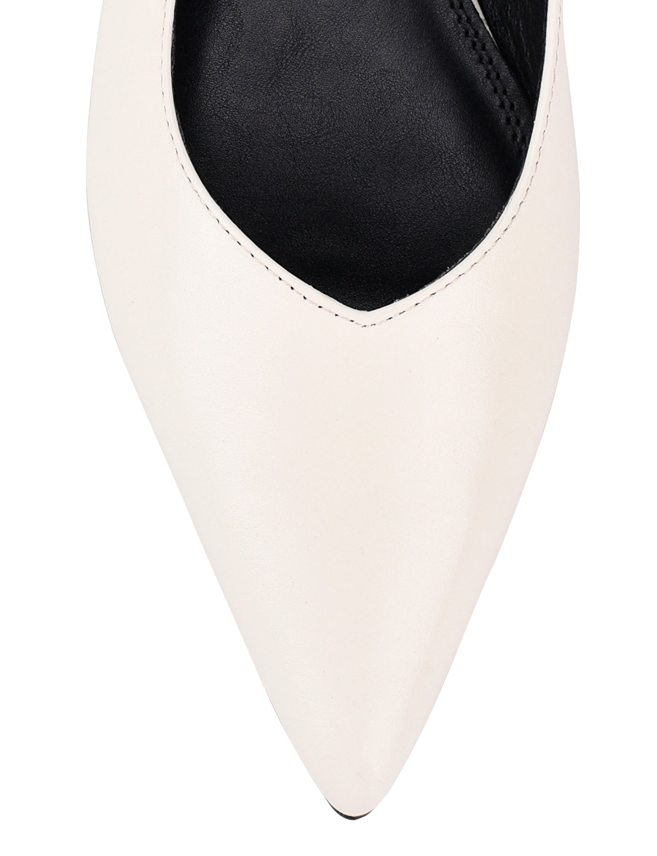 Lorie Slingback Flats - Chalk White Leather
