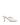 Women's open toe pointed stiletto heeled mule in chalk white leather