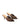 Women's chocolate suede stiletto mule with v cut throat