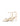 Women's chalk white leather high heeled sandal with pointed toe 