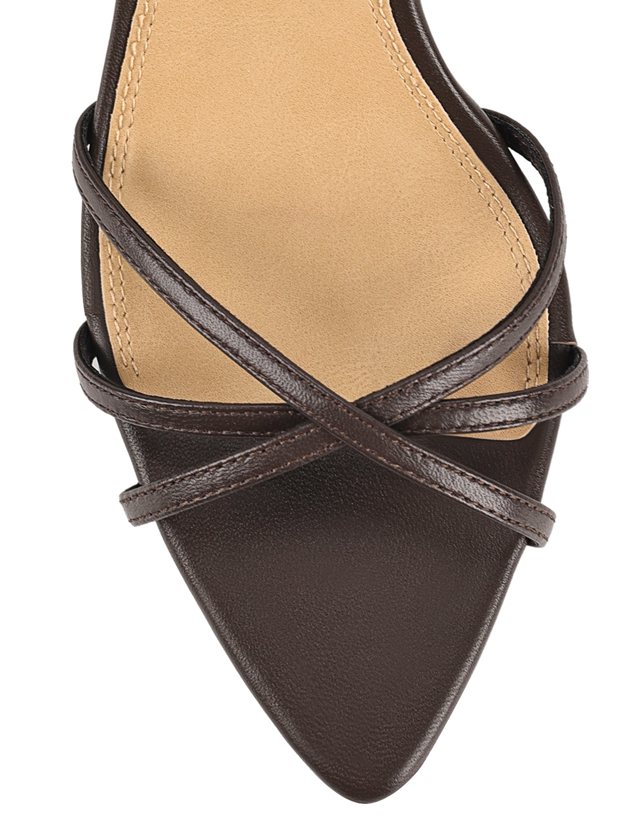 Madison Point Toe Strappy Heel - Chocolate Brown Leather – Siren Shoes