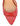 Margot Point Toe Mules - Red Leather