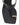 Women's black leather heeled wedge with gold metal toe ring details