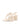 Women's cream white leather heeled wedge with gold metal toe ring details