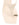 Women's cream white leather heeled wedge with gold metal toe ring details