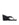Women's black suede thong wedges with square toe