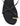 Women's black leather strappy flats with gold toe ring