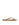 Women's TAN leather strappy flats with gold toe ring