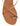 Women's TAN leather strappy flats with gold toe ring