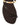 Women's chocolate brown leather flat slide with gold metallic embellishment, dainty straps and toe ring