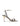 Women's gold mirror metallic strappy stiletto heels with buckle embellishment