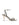Women's gold mirror metallic strappy stiletto heels with buckle embellishment