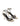 Women's gold mirror metallic strappy stiletto heels with buckle embellishment