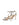 Women's gold mirror metallic strappy stiletto heels with buckle embellishment