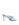 Women's blue satin stiletto mules with square toe and knot detailing