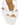 Women's bridal shoes white satin stiletto mules with square toe and knot detailing