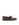 Smooth brown oiled leather boat shoes with a ruched round toe shape